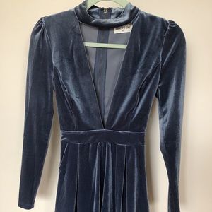 deep plunge romper - velvet feel